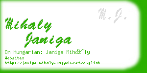 mihaly janiga business card